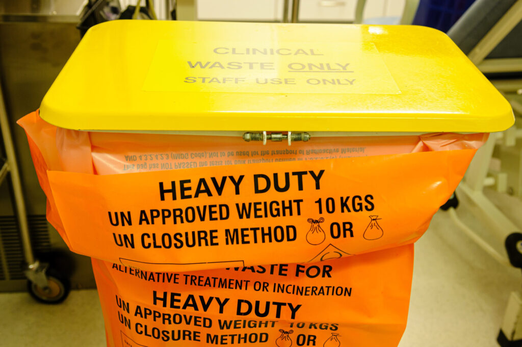 orange sacks, clinical waste, how to handle infectious waste, infectious waste, local company